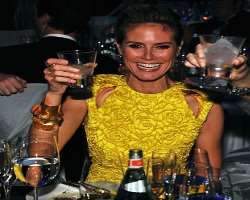 Heidi Klum consuming alcohol